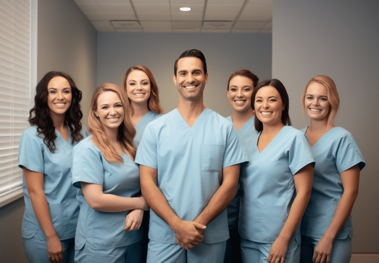 photo of happy staff at clinic