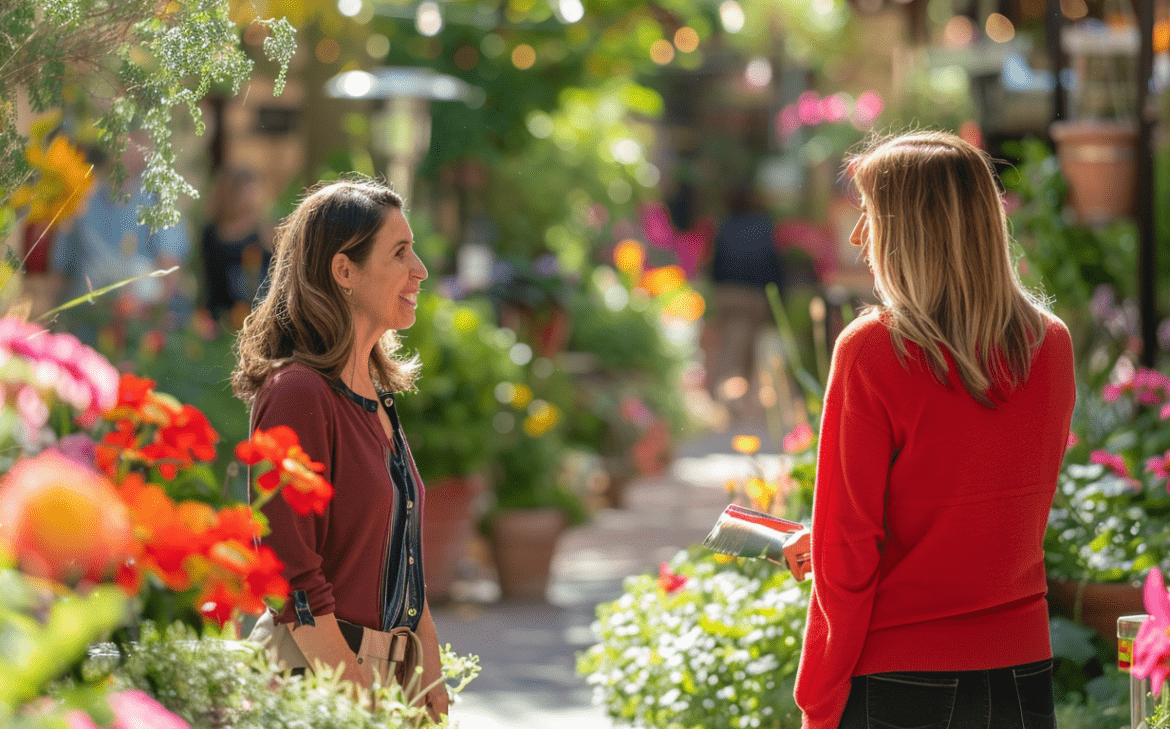 Two women talking TMS treatment cost