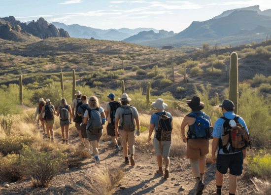 Mental Health Center in Phoenix people on group hike